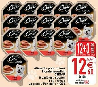 Aliments pour chiens hondenvoeding cesar