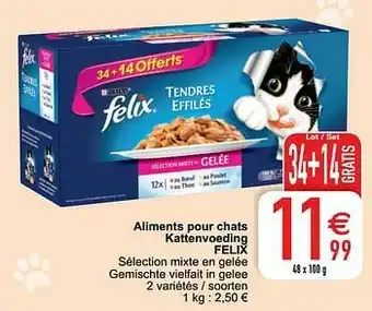 Cora Aliments pour chats kattenvoeding felix aanbieding