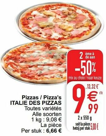 Cora Pizzas - pizza’s italie des pizzas aanbieding