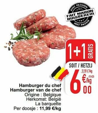 Cora Hamburger du chef hamburger van de chef aanbieding