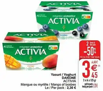 Cora Yaourt - yoghurt danone activia aanbieding