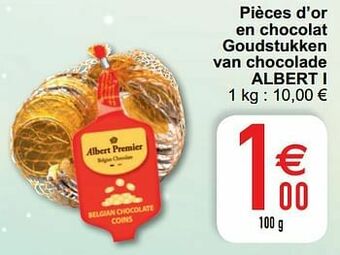 Cora Pièces d’or en chocolat goudstukken van chocolade albert i aanbieding