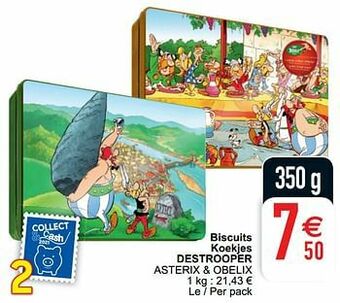 Cora Biscuits koekjes destrooper asterix + obelix aanbieding
