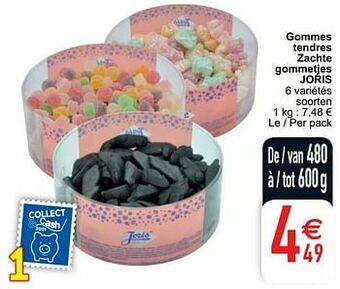 Cora Gommes tendres zachte gommetjes joris aanbieding