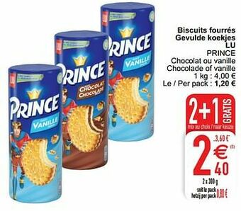 Cora Biscuits fourrés gevulde koekjes lu prince aanbieding