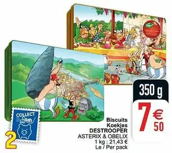 Cora Biscuits koekjes destrooper asterix + obelix aanbieding