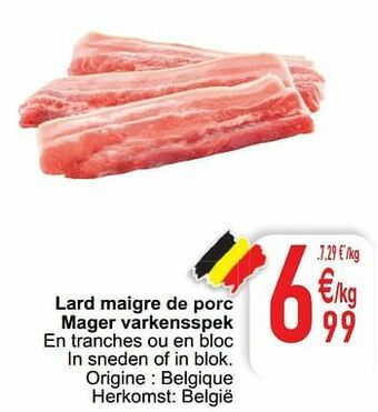 Cora Lard maigre de porc mager varkensspek aanbieding
