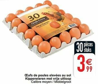 Cora Oeufs de poules elevées au sol kippeneieren met vrije uitloop aanbieding