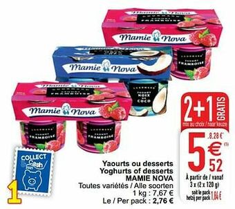 Cora Yaourts ou desserts yoghurts of desserts mamie nova aanbieding