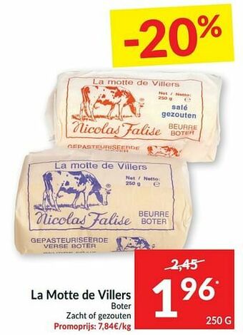 Intermarché La motte de villers boter zacht of gezouten aanbieding