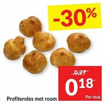 Intermarché Profiteroles met room aanbieding