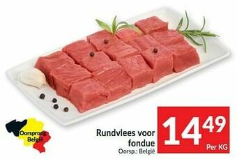 Intermarché Rundvlees voor fondue aanbieding