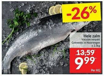 Intermarché Hele zalm aanbieding