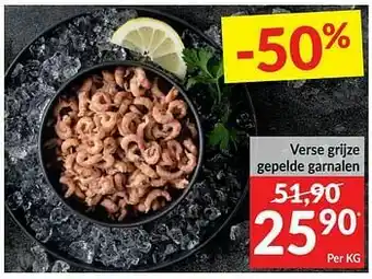 Intermarché Verse grijze gepelde garnalen aanbieding