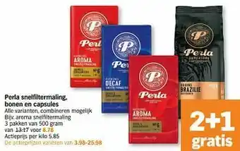Albert Heijn Perla aroma snelfiltermaling aanbieding