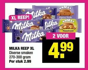Big Bazar Milka reep xl aanbieding