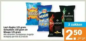 Albert Heijn Lay`s bugles sensations en mixups aanbieding