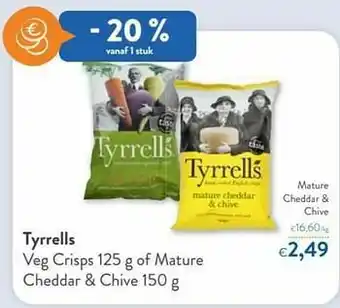 Tyrrells mature cheddar + chive