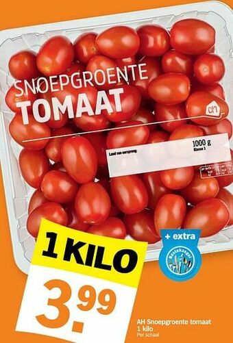 Albert Heijn Ah snoepgroente tomaat aanbieding