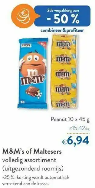 OKay M+m`s peanut aanbieding
