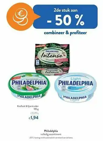 OKay Philadelphia knoflook + fijne kruiden aanbieding