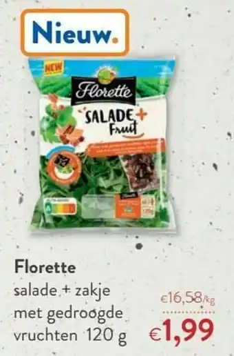 OKay Florette salade + zakje met gedroogde vruchten aanbieding