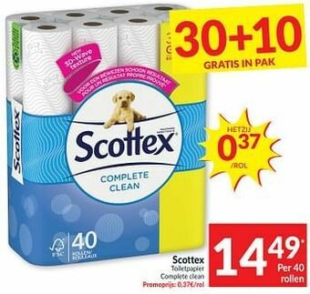 Intermarché Scottex toiletpapier complete clean aanbieding