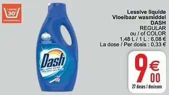 Cora Lessive liquide vloeibaar wasmiddel dash regular ou - of color aanbieding