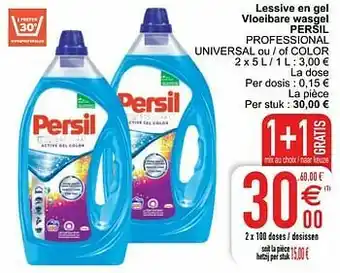 Cora Lessive en gel vloeibare wasgel persil professional universal ou - of color aanbieding