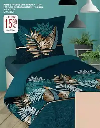 Parure housse de couette + 1 taie fantasie dekbedovertrek + 1 sloop all over