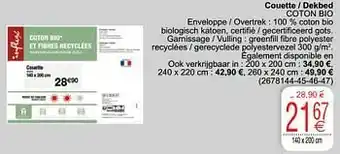 Cora Couette - dekbed coton bio aanbieding