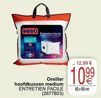 Cora Oreiller hoofdkussen medium entretien facile aanbieding