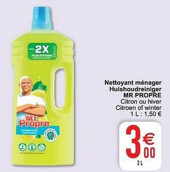 Cora Nettoyant ménager huishoudreiniger mr propre aanbieding