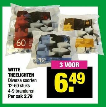 Big Bazar Witte theelichten aanbieding