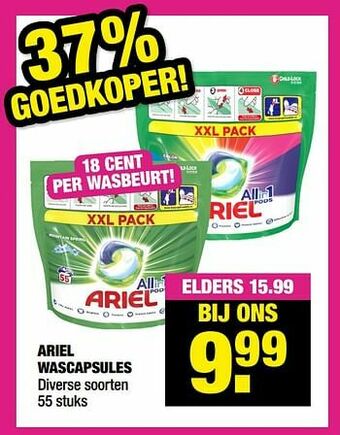 Big Bazar Ariel wascapsules aanbieding