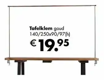 Tafelklem goud