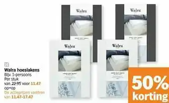 Albert Heijn Walra hoeslakens aanbieding