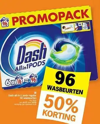Albert Heijn Dash all-in-1 pods regular aanbieding