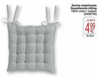 Assise matelassée gewatteerde zitting