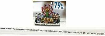 Scène de noël - kersttafereel marché de noël de strasbourg - kerstmarkt in straatsburg