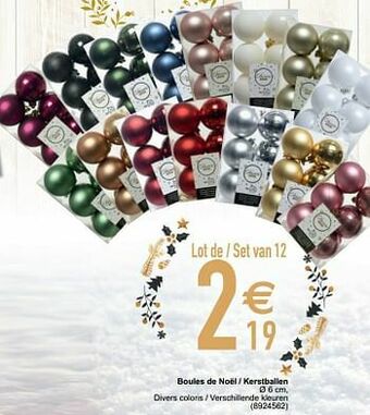 Cora Boules de noël - kerstballen aanbieding