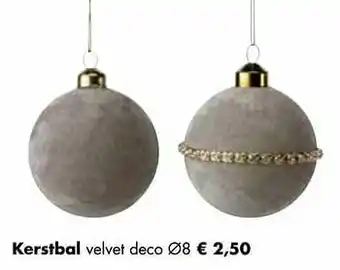 Multi bazar Kerstbal velvet deco aanbieding