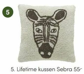 Baby & Tiener Lifetime kussen sebra aanbieding