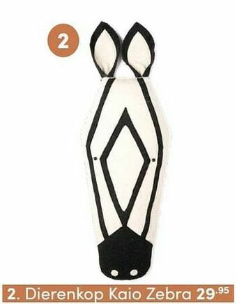 Baby & Tiener Dierenkop kaio zebra aanbieding