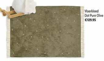 Baby & Tiener Vloerkleed dot pure olive aanbieding