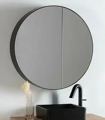 Zelfbouwmarkt Spiegelkast Eline Mat Zwart 800mm aanbieding