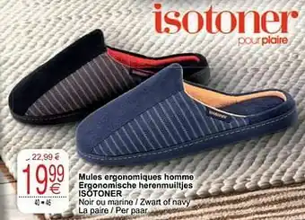 Cora Mules ergonomiques homme ergonomische herenmuiltjes isotoner aanbieding