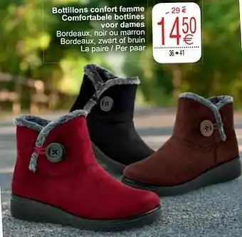 Cora Bottillons confort femme comfortabele bottines voor dames aanbieding