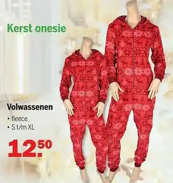 Kerst onesie volwassenen