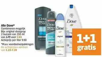 Albert Heijn Dove original deospray aanbieding